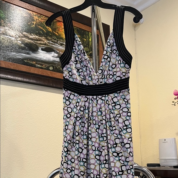 BCBGMaxAzria Multicolor Geometric Midi Dress - Picture 9 of 9